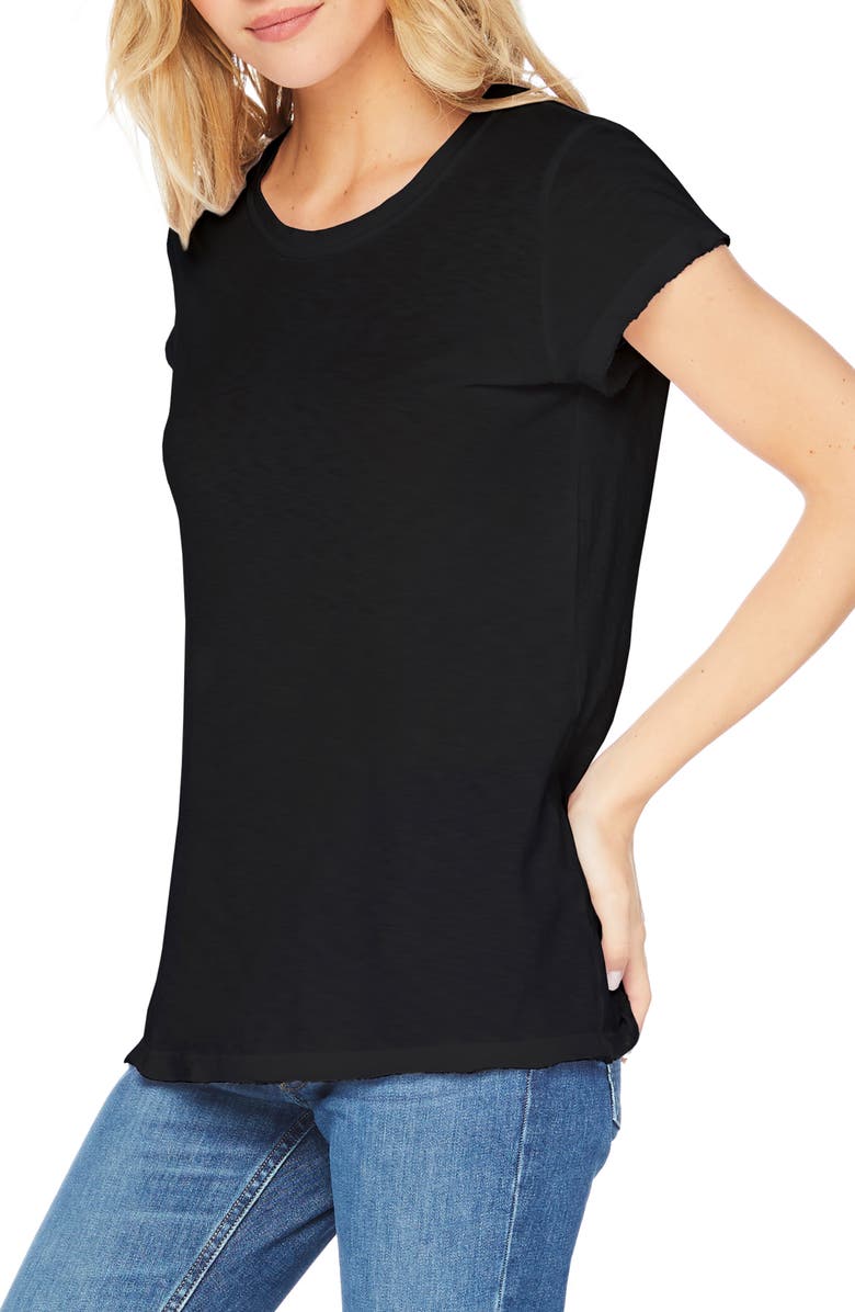 Michael Stars Slub Crewneck Tee, Alternate, color, Black