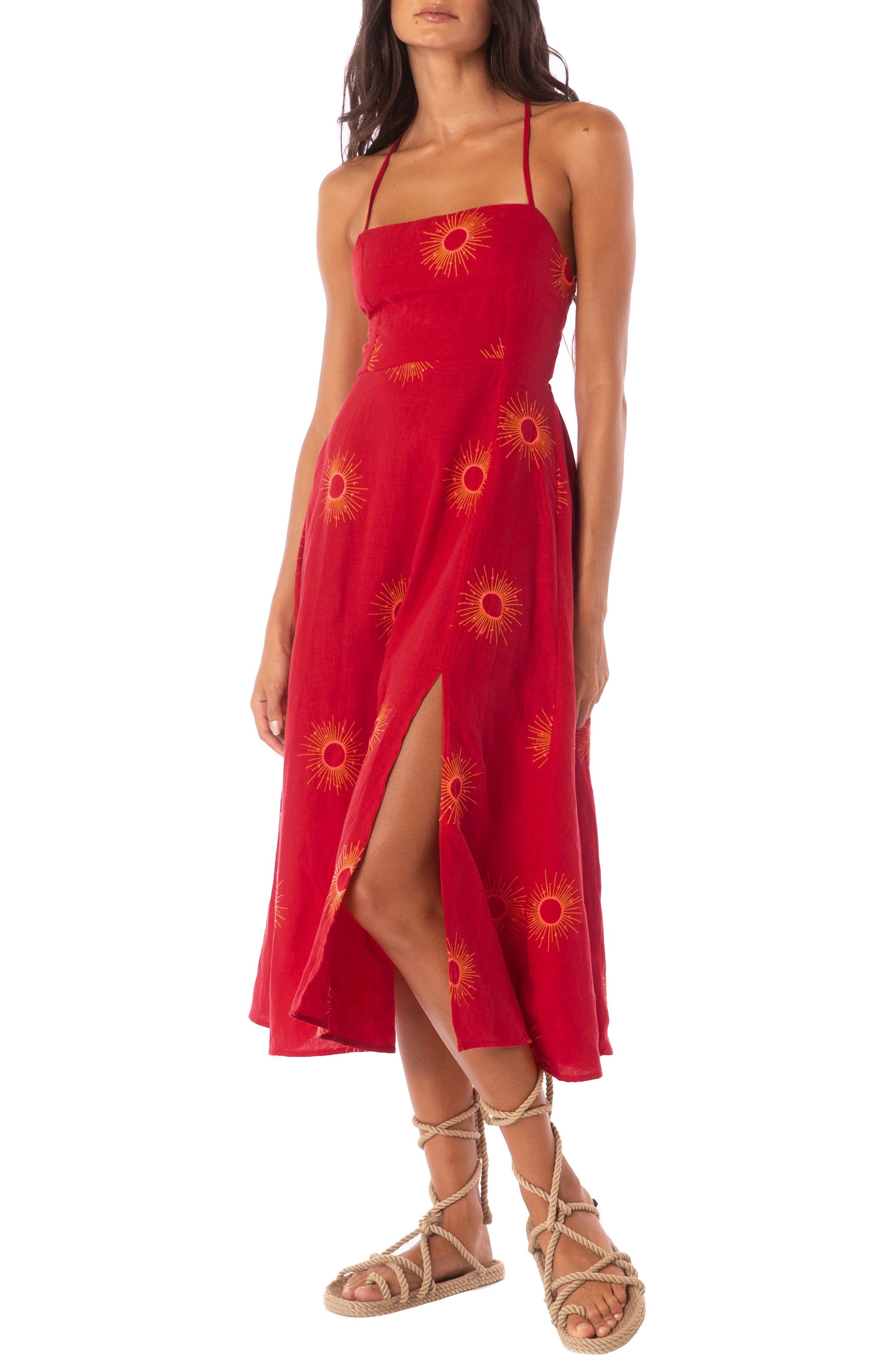 Eclipse Remi Linen Cover-Up Midi Sundress