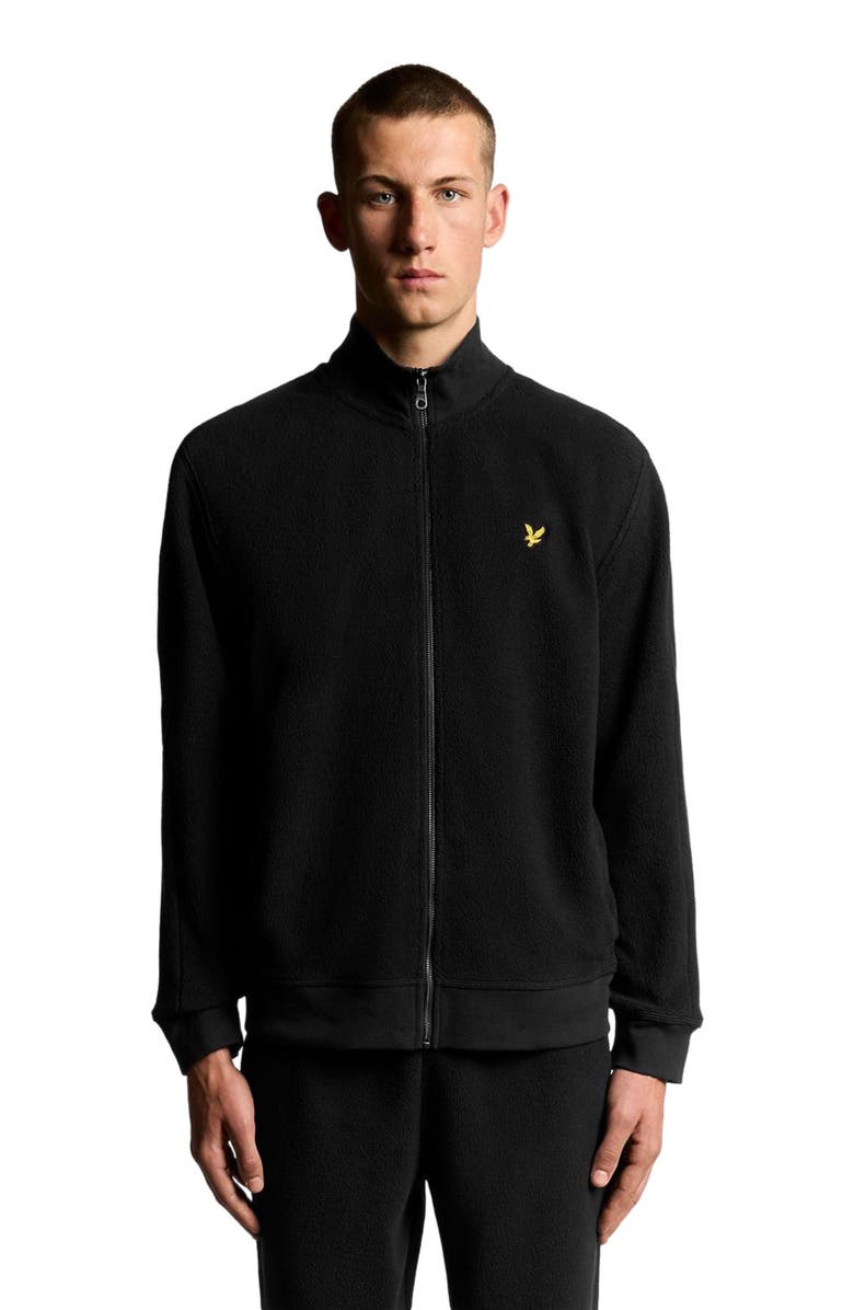 Lyle & Scott Long Sleeve Polar Fleece Track Jacket, Alternate, color, Jet Black