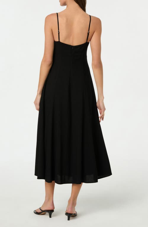 Astr The Label Linen Blend Midi Dress