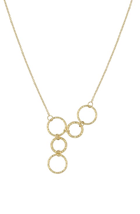 14K Gold Textured Ring Pendant Necklace (Nordstrom Exclusive)