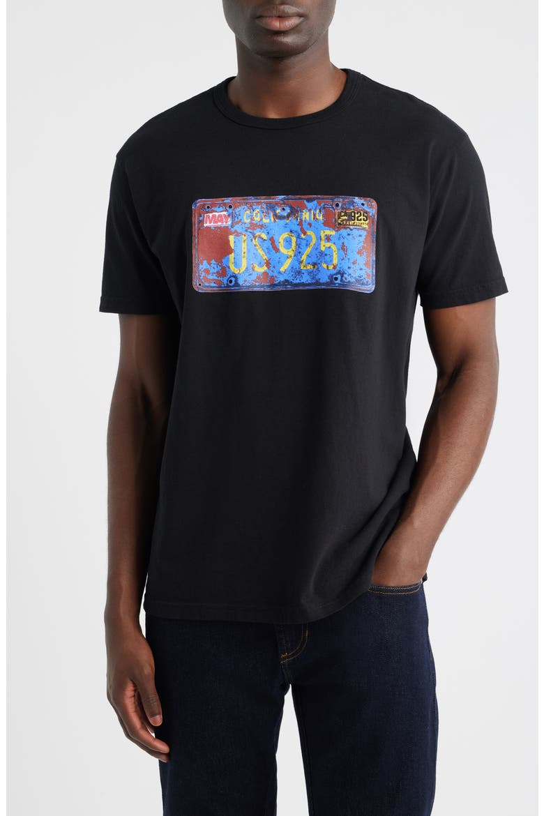 License Plate Graphic T-Shirt, Main, color, BLACK