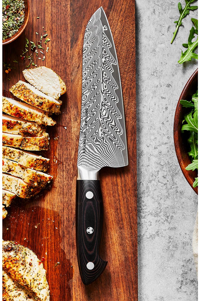 Kramer Euroline Damascus Collection 7-Inch Fine Edge Santoku Knife, Alternate, color, STAINLESS STEEL