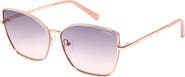 GUESS 57mm Butterfly Gradient Sunglasses