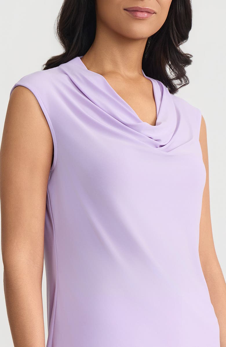 KASPER Cowl Neck Cap Sleeve Knit Top, Alternate, color, Lavender Mist