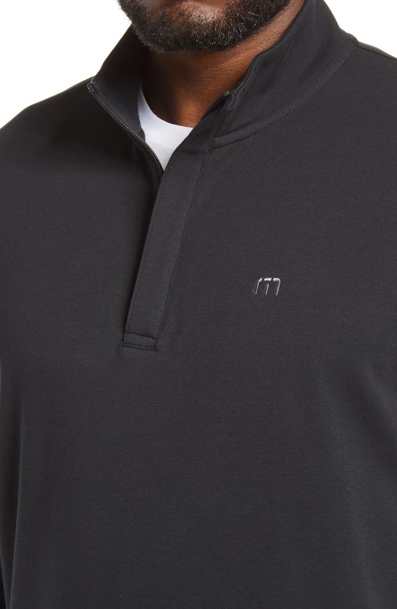 TravisMathew Cloud 2.0 Quarter Zip Pullover, Alternate, color, Black