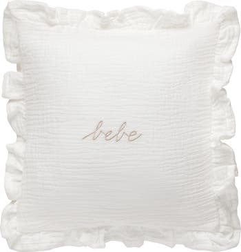 Bebe Ruffle Cotton Gauze Accent Pillow