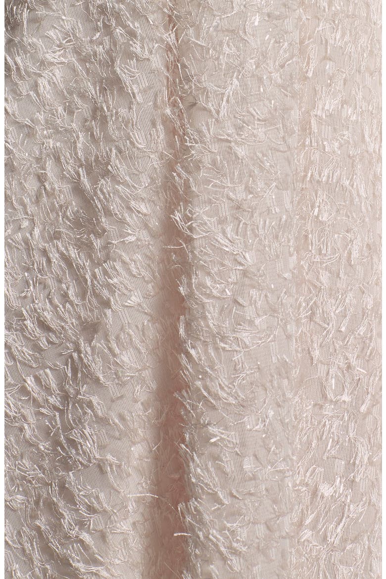 'Glitter Whisper' Back Bow Fit & Flare Dress, Alternate, color, WHITE