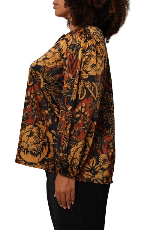 Cyrus Tie Front Top In Brown
