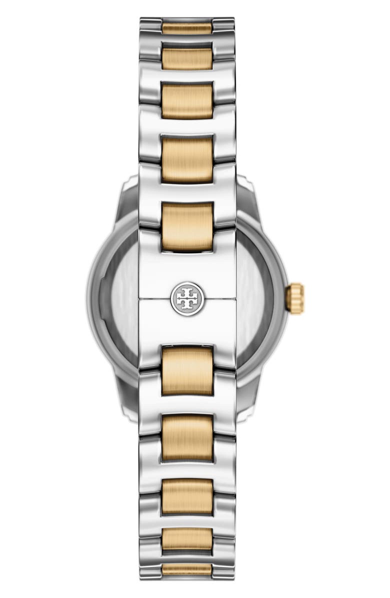 Tory Burch The Small Miller Bracelet Watch, 28mm, Alternate, color, Two Tone/ Mint Green