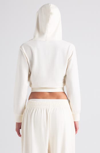 Cotton Jersey Zip-Up Hoodie