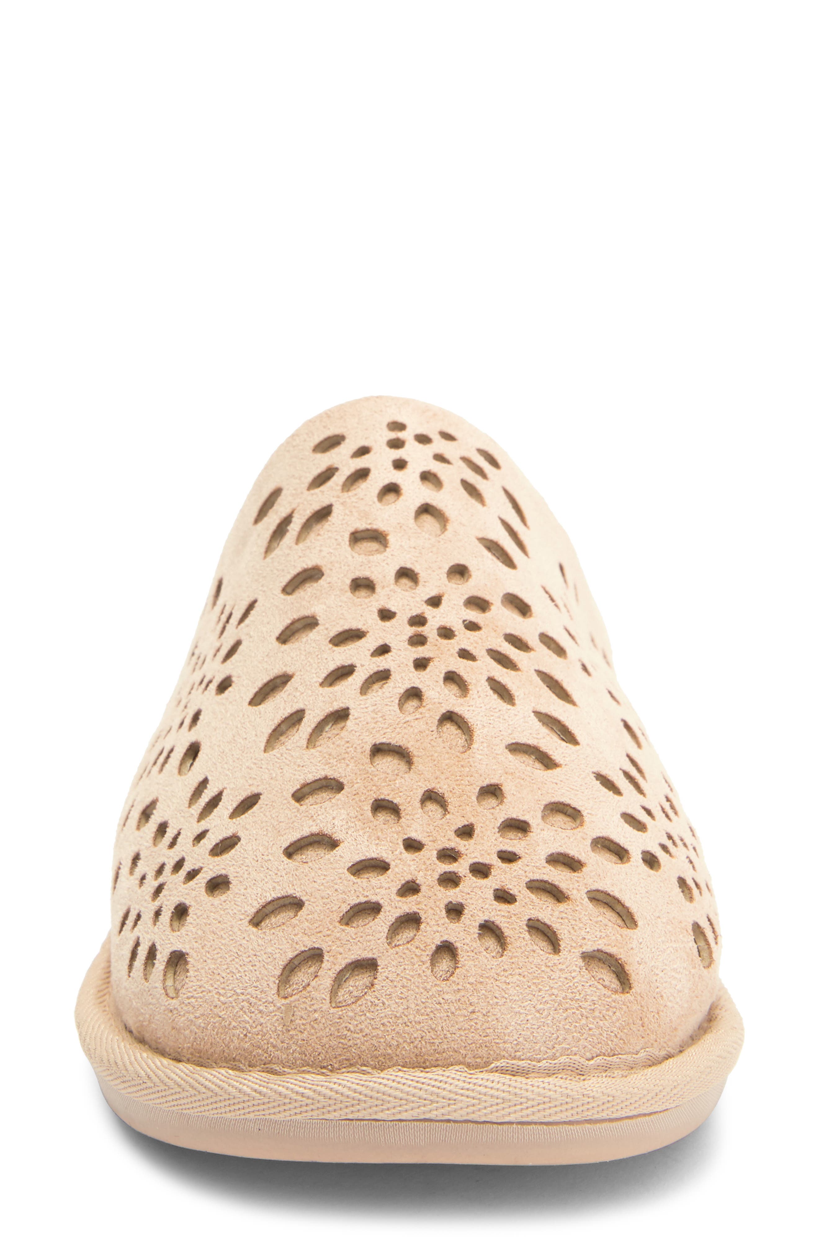 Børn Laser Cut Microsuede Clog Slipper, Alternate, color, Taupe
