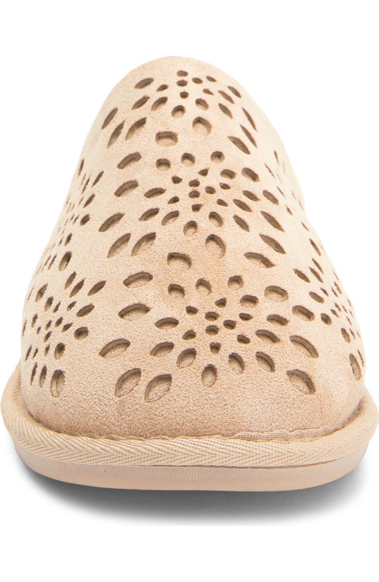 Børn Laser Cut Microsuede Clog Slipper, Alternate, color, Taupe