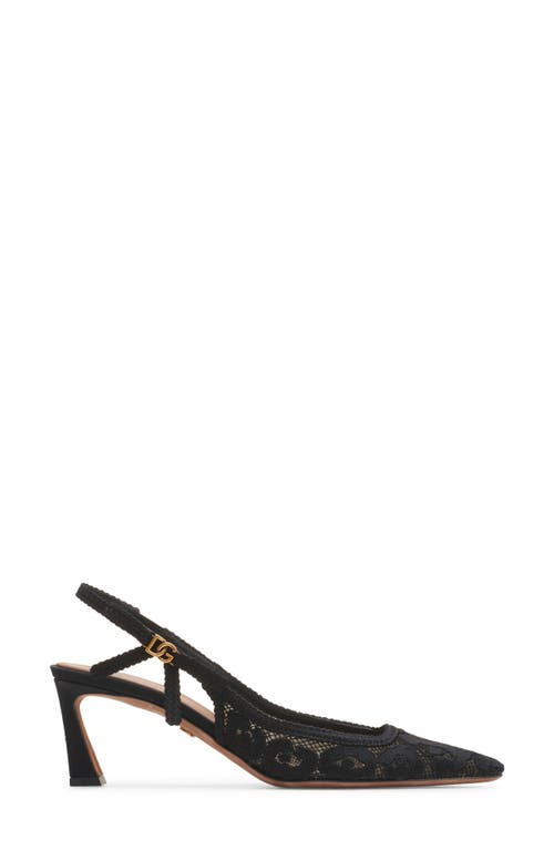 Shop Dolce & Gabbana Dolce&gabbana Lace Slingback Pump In Nero