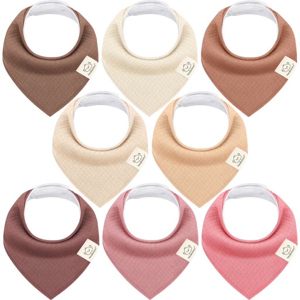 Keababies 8-pack Quin Bandana Bibs In Rosewood