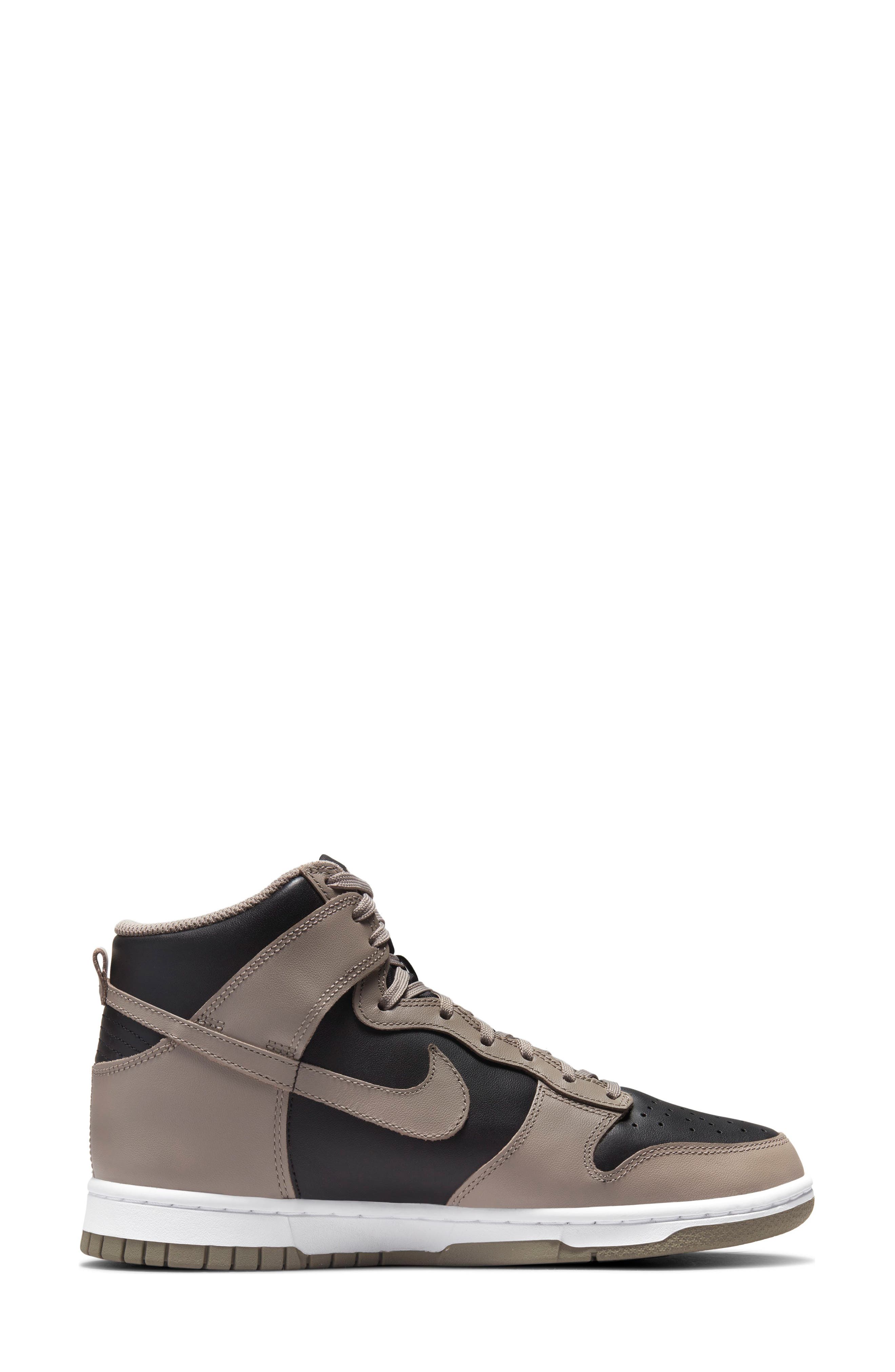 Dunk High Basketball Sneaker, Alternate, color, BLACK/ MOON FOSSIL/ BLACK