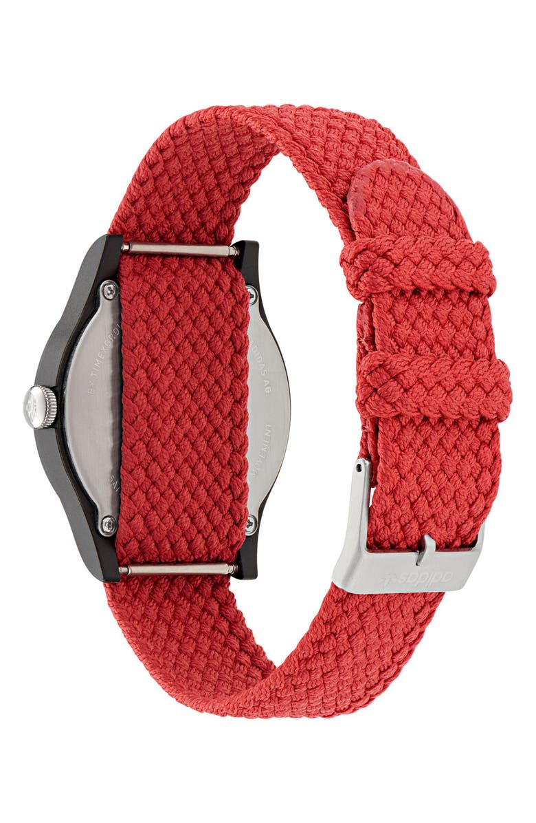 adidas AO Style Red Basketball Dial Webbing Strap Watch, 39mm, Alternate, color, Red