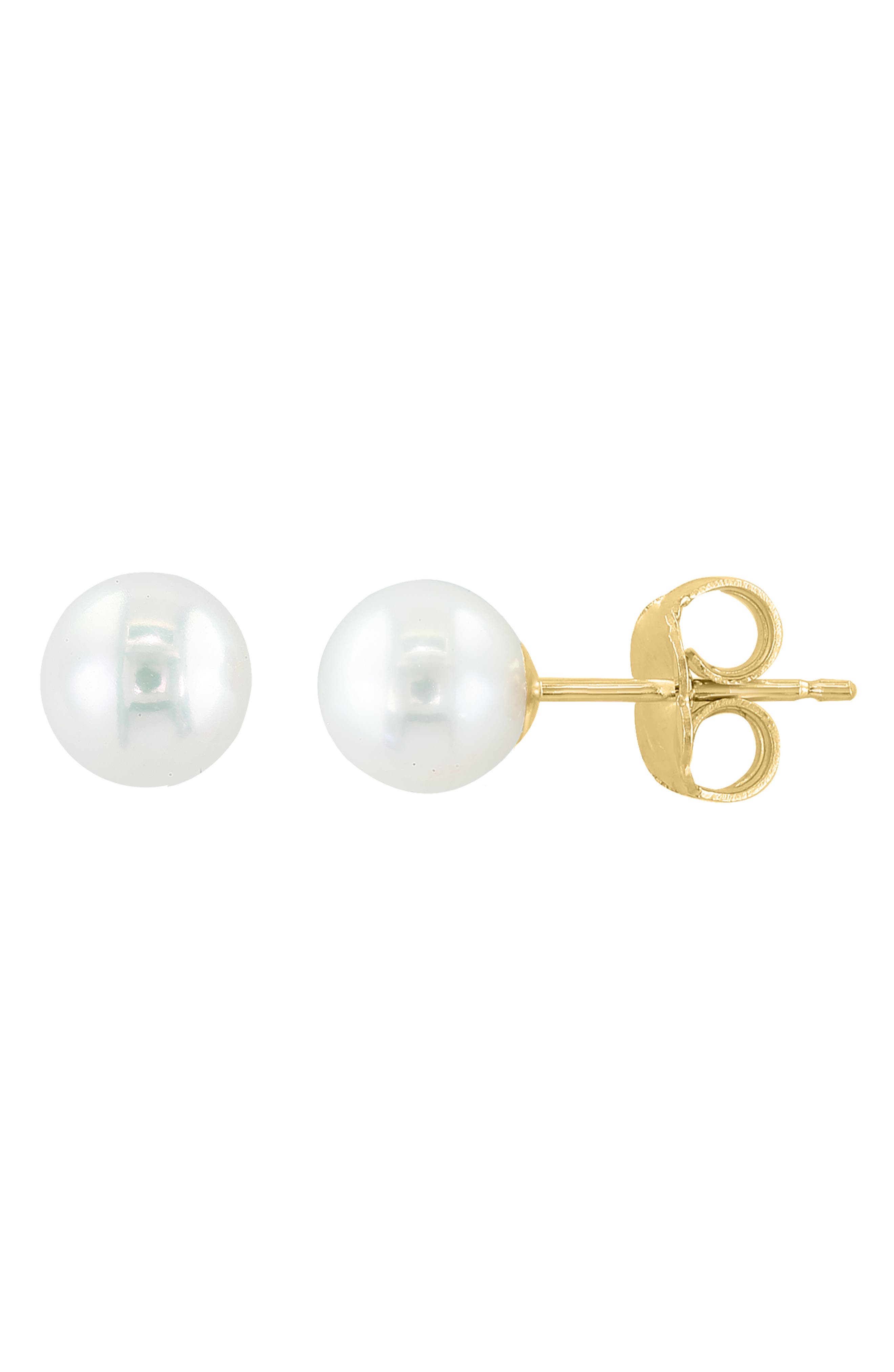 EFFY 14K Yellow Gold 5-5.5mm Freshwater Pearl Stud Earrings