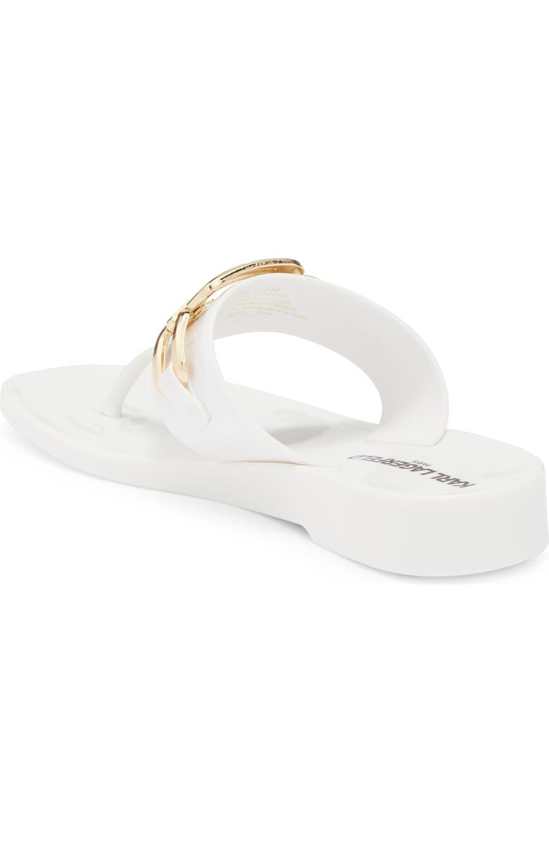 KARL LAGERFELD PARIS Vardice Flat Sandal, Alternate, color, Bright White