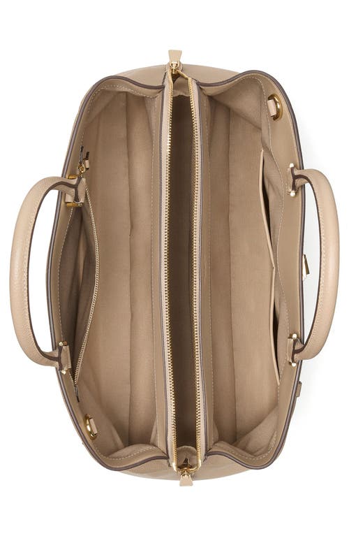 Kate Spade New York Large Deco Pebble Leather Satchel In Brown