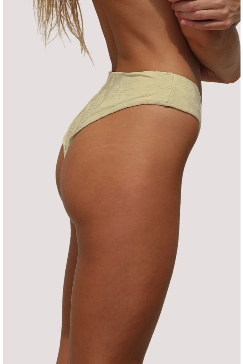 Zola Cheeky Terry Swim Bottoms, Alternate, color, HORCHATA HIBISCUS TOWELLING