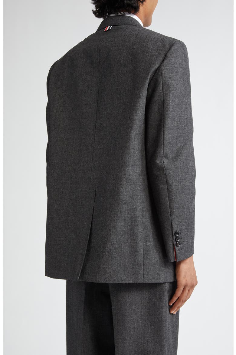 Unstructured Virgin Wool Hopsack Sport Coat, Alternate, color, DARK GREY