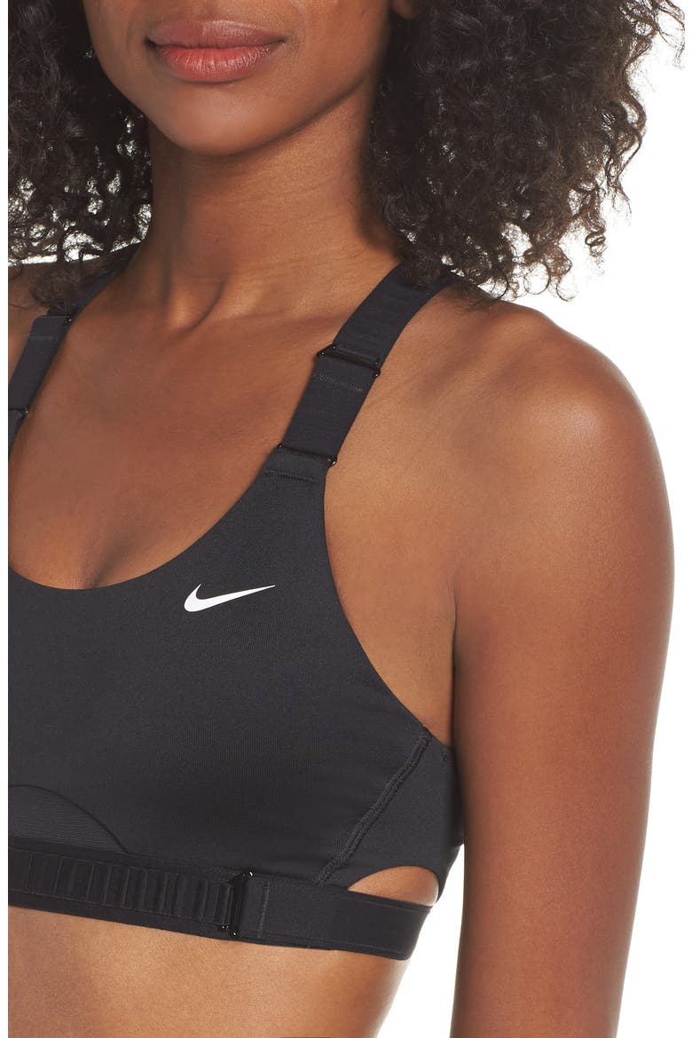 Infinity Dri-FIT Sports Bra, Alternate, color, BLACK/ BLACK/ WHITE