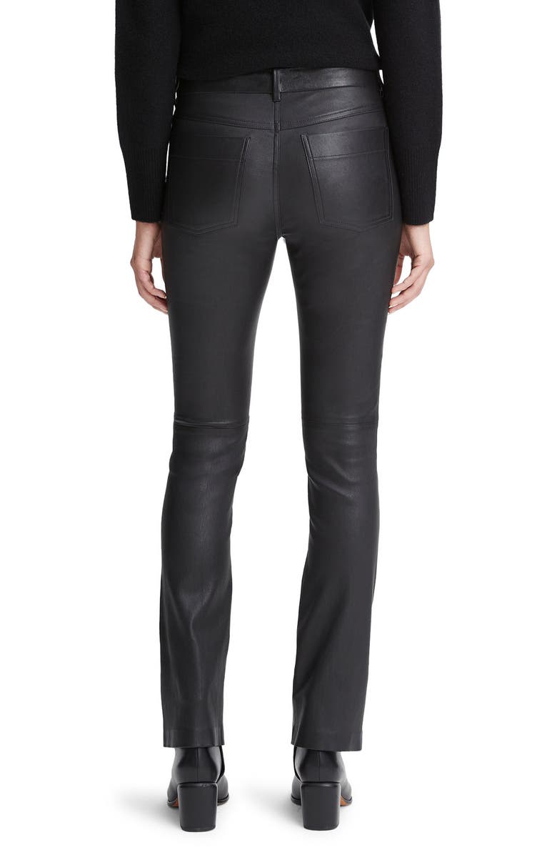 Vince Stretch Bootcut Leather Pants, Alternate, color, 