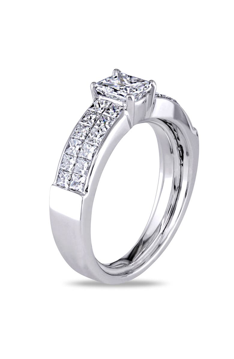 Julianna B. Diamond Channel Set Engagement Ring 18k, Alternate, color, 18K White Gold