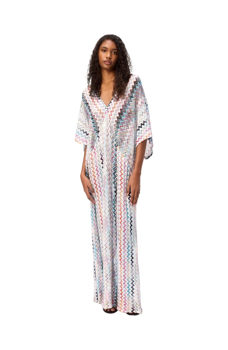 Missoni Long Caftan With V-neck, Main, color, Multicoloured
