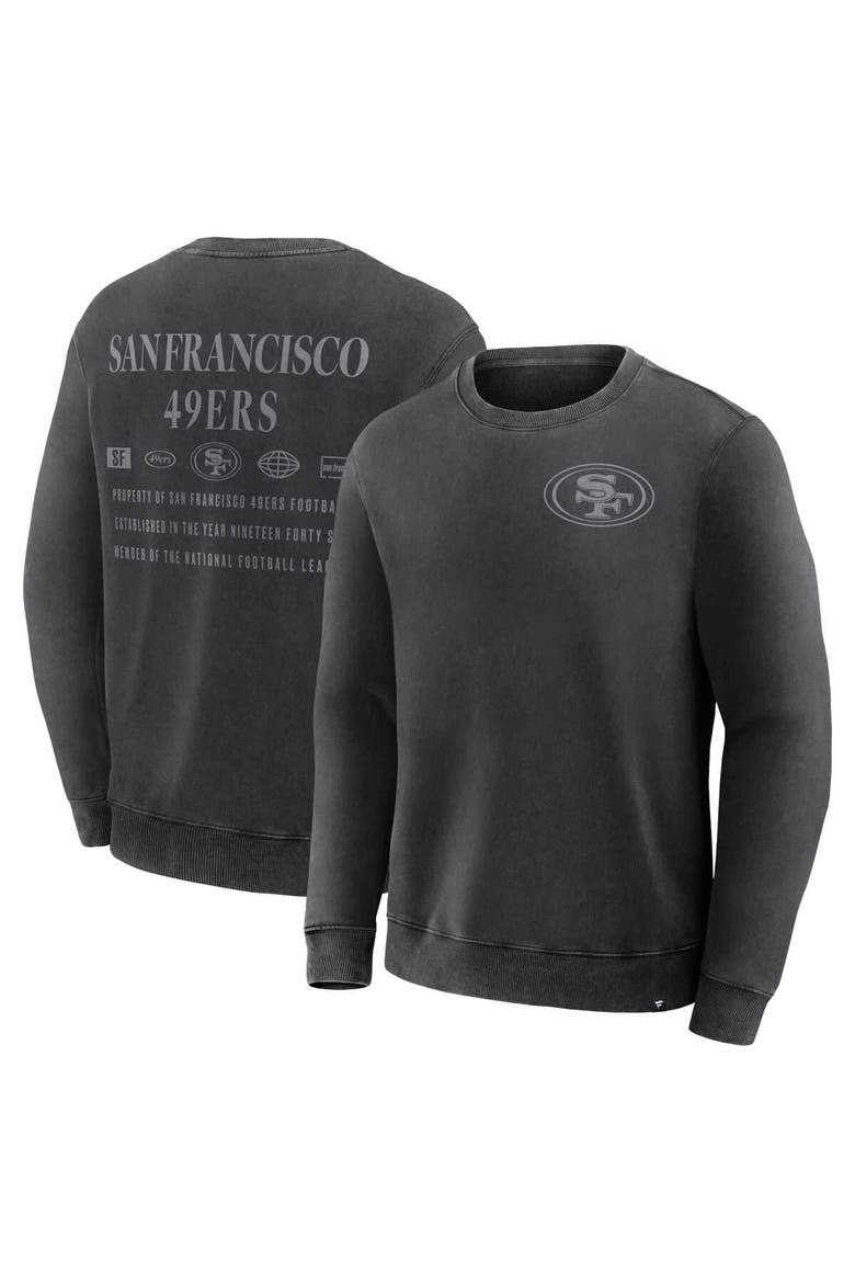 Men's Fanatics Black San Francisco 49ers Deep Route Pullover Sweatshirt, Main, color, Black