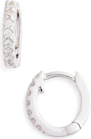 Dana Rebecca Designs Mini Diamond Huggie Hoop Earrings