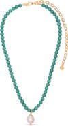 Ettika Freshwater Pearl Pendant Beaded Necklace