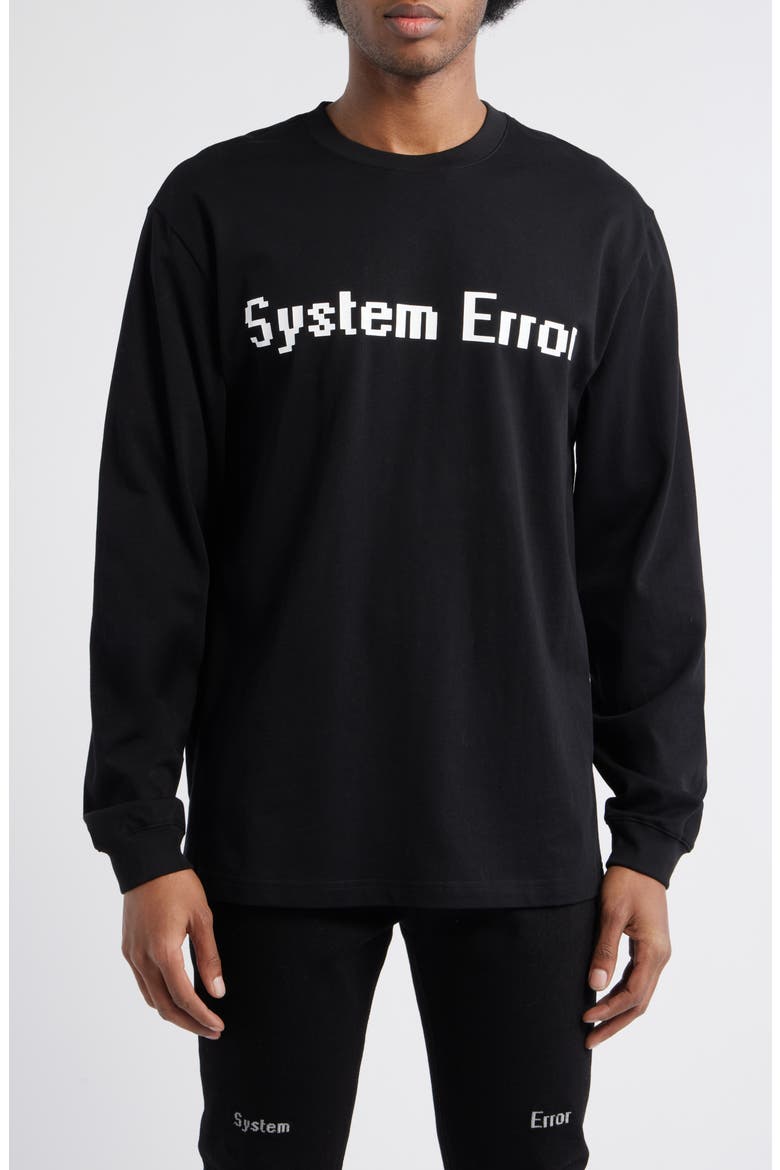Lawrence Black System Error Long Sleeve Cotton Graphic T-Shirt, Main, color, BLACK SYSTEM ERROR