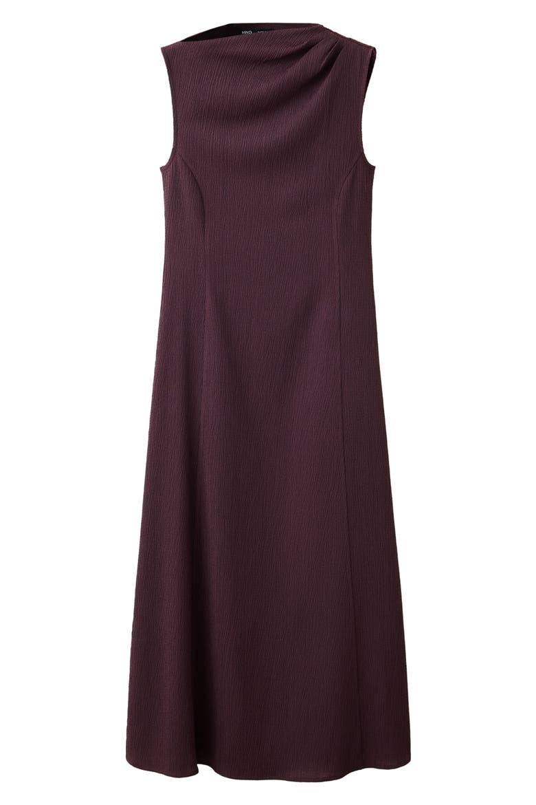 Pam Asymmetric Neck Midi Dress, Alternate, color, BURGUNDY