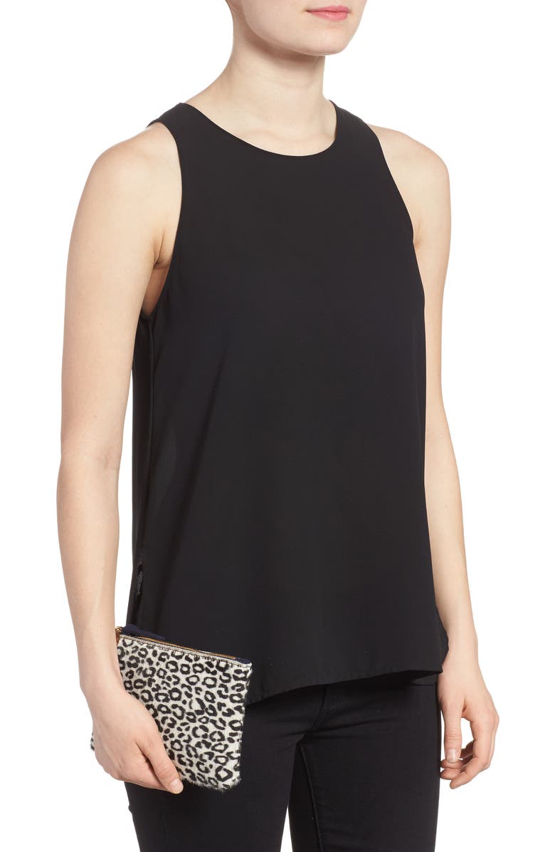 Clare V. Ocelot Print Genuine Calf Hair Wallet Clutch, Alternate, color,