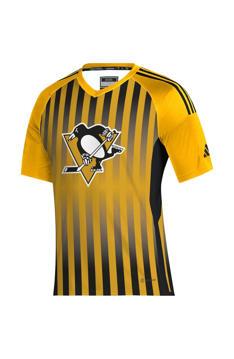 adidas Men's adidas Gold Pittsburgh Penguins AEROREADY Raglan Soccer Top, Alternate, color, 