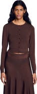 SANDRO Sheer knit cardigan