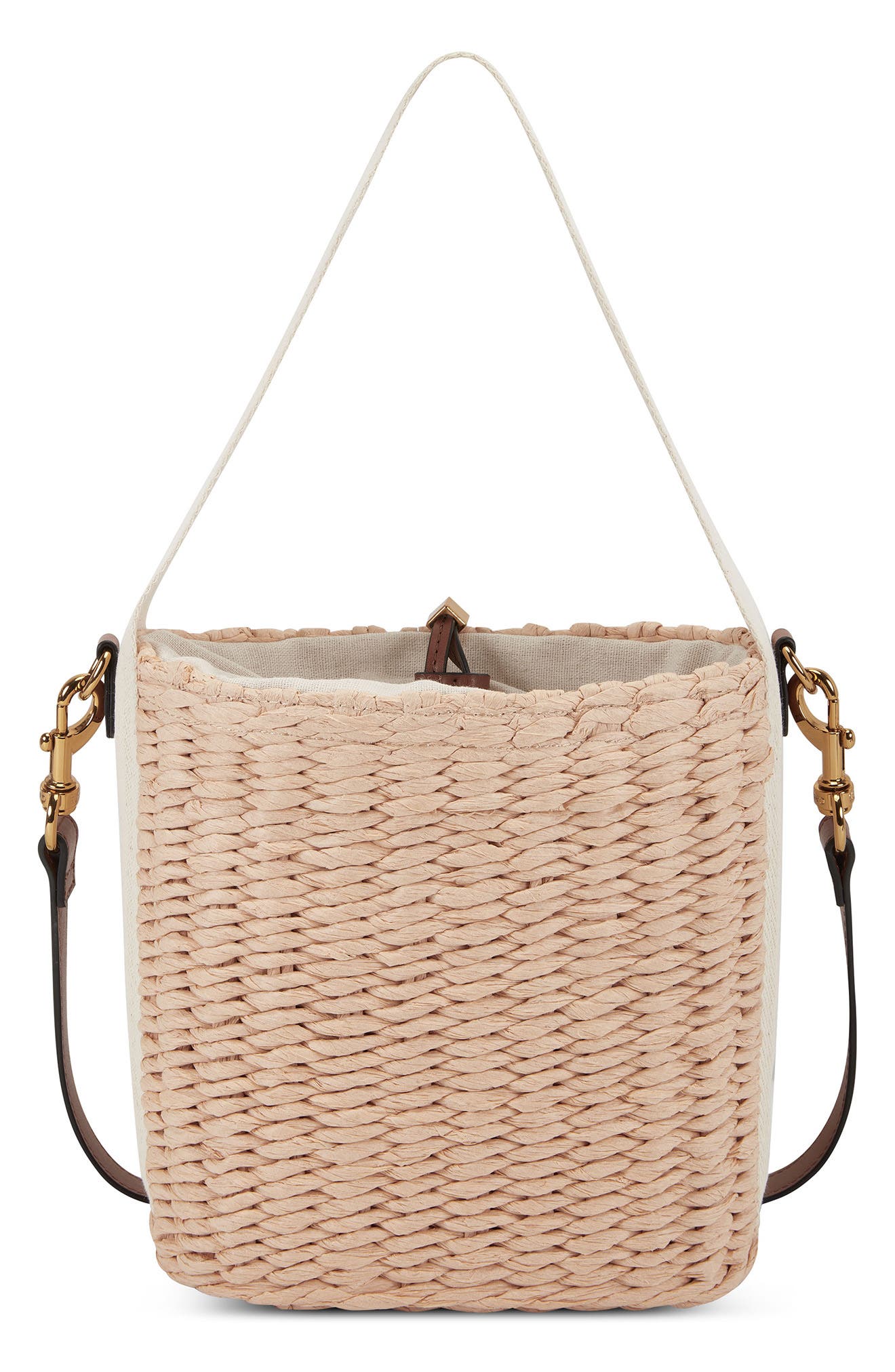 Vince Camuto Sloane Straw Bucket Bag, Alternate, color, 
