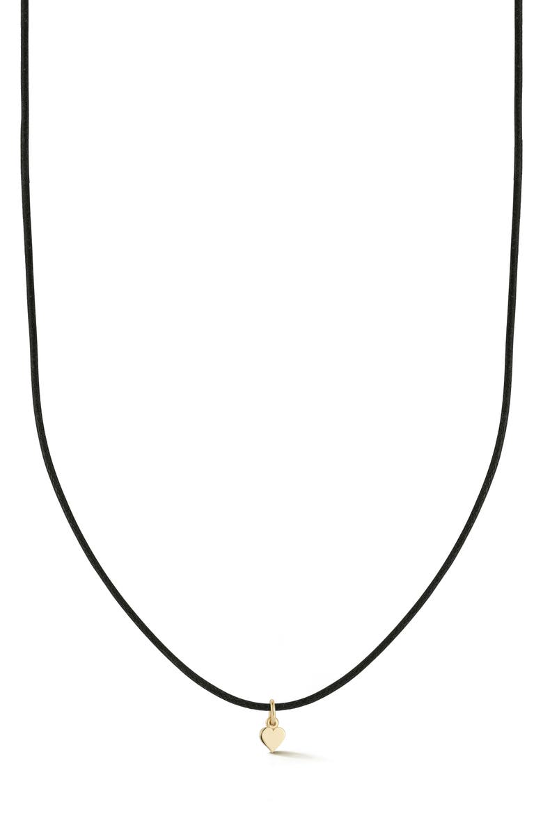 Ember Fine Jewelry 14k Gold Heart Cord Necklace, Main, color, Gold