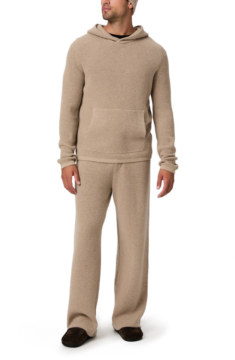 PAIGE Ojai Merino Wool Blend Hooded Sweater, Alternate, color, Mojave Sand