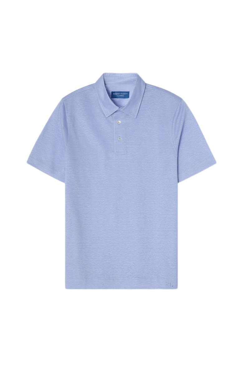 Taylor Pique Linen Polo, Alternate, color, Light Blue