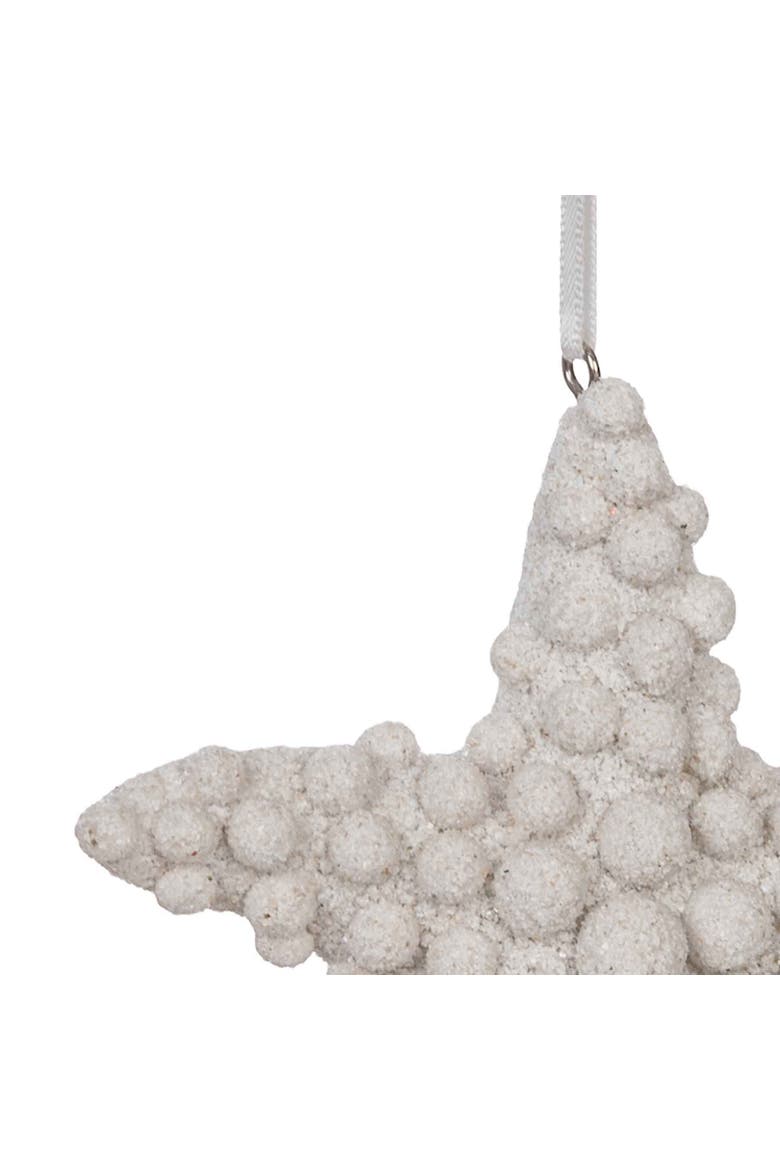 Sandy Sea Star Tree Ornament, Alternate, color, White