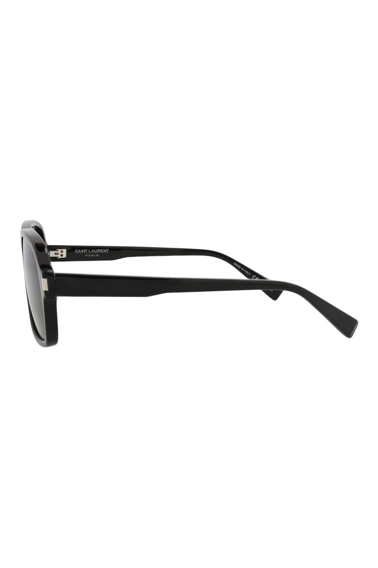 62mm Aviator Sunglasses, Alternate, color, BLACK BLACK BLACK