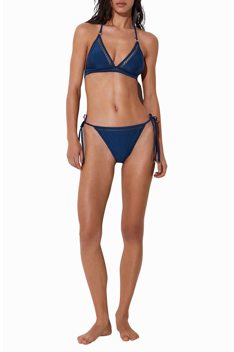 Hennel Triangle Bikini Top, Alternate, color, BLUE