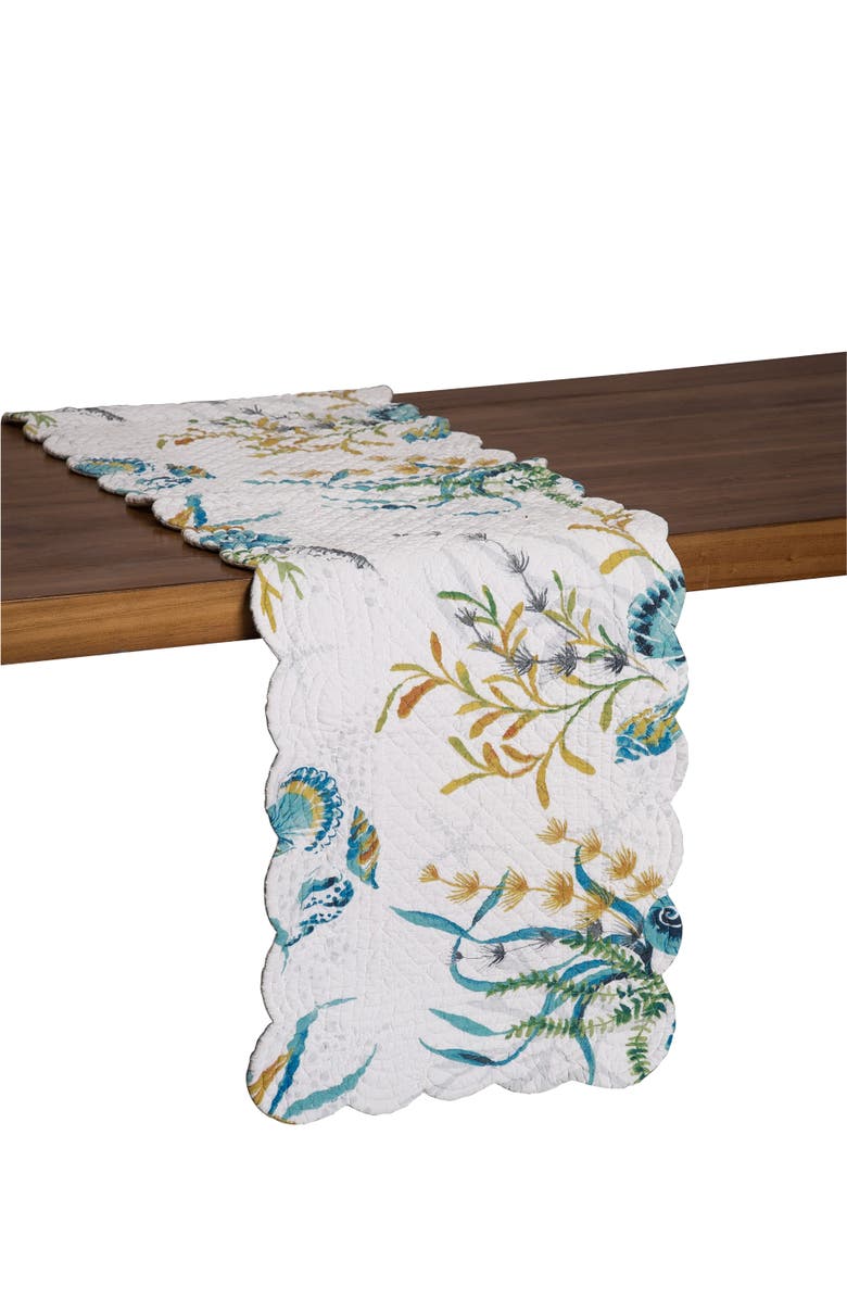 C&F Home Marlowe Sound Dining Table Runner, Alternate, color, White