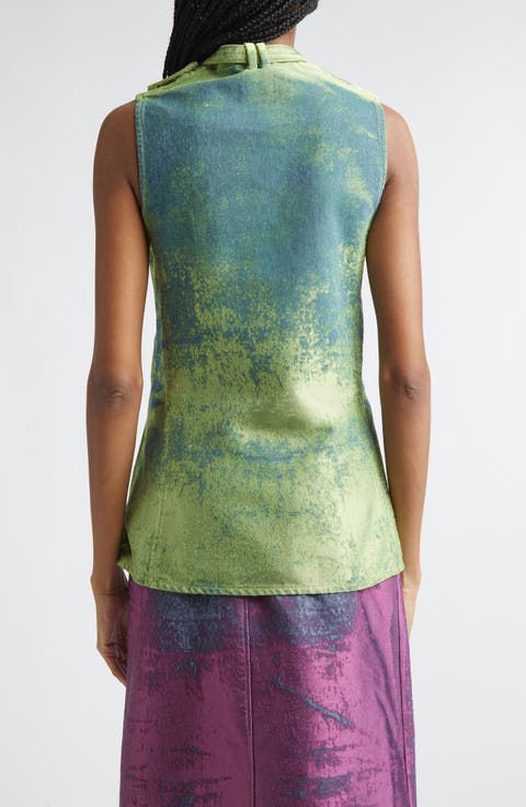 De-Vantos Satin Denim Vest