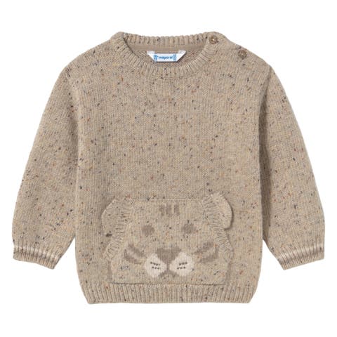 Bear Face Knit Sweater