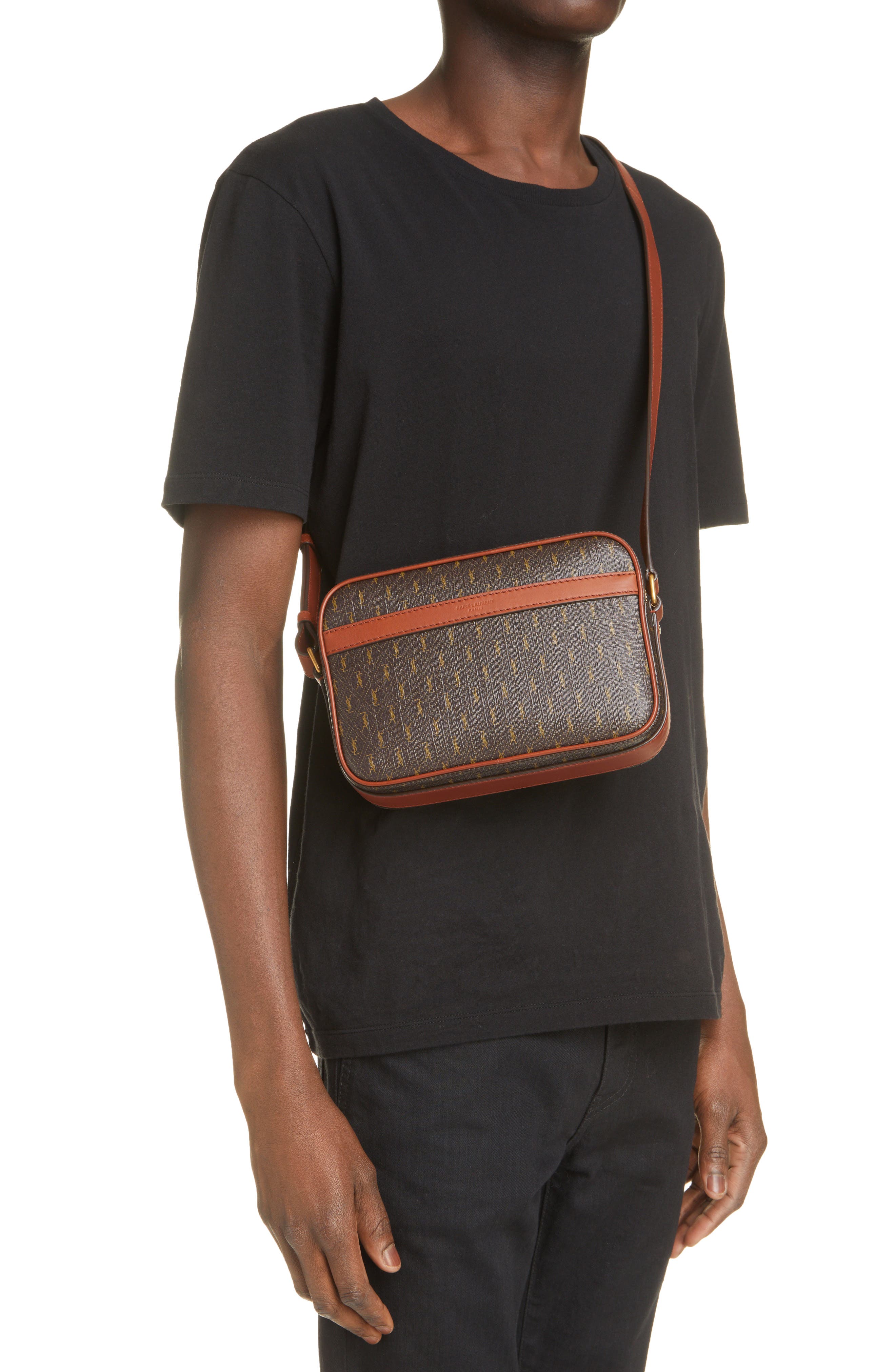 Saint Laurent Le Monogramme Coated Canvas Camera Bag, Alternate, color, 