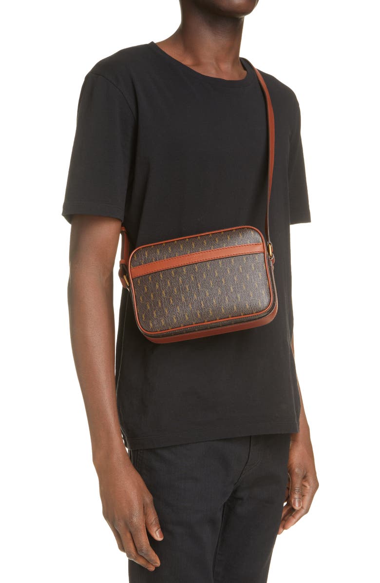 Saint Laurent Le Monogramme Coated Canvas Camera Bag, Alternate, color,